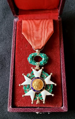 Légion d'Honneur 1870 en argent et Or 18k WW1 French Legion Honor silver gold - Photo 1/4