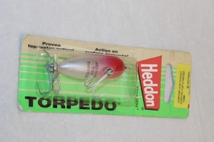 Señuelo Torpedo Pequeño Heddon 2003 De Colección Nuevo en Paquete Cabeza Roja/Perla Blanca - Imagen 1 de 4