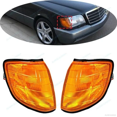 2X Front Turn Signal Blinker Conrer Light For Mercedes S Class W140 S300 1992-94 — 第 1/4 张图片