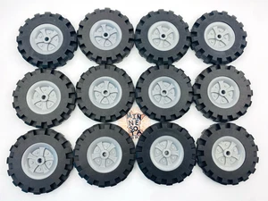 12 Knex Tires Large 3.5" Gray/Silver Wheels - K'nex Replacement Parts - Picture 1 of 4