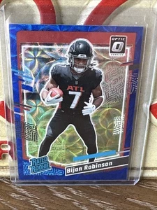 2023 Panini Donruss - Rated Rookie Optic Preview Blue Scope Bijan Robinson (RC) - Picture 1 of 2
