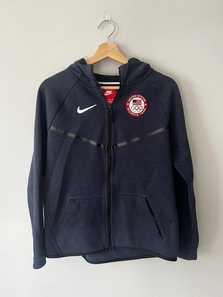 Nike Youth Kids Large Tech Fleece Hoodie Jacket Team USA Olympic 2016 Size YXL - Image 1 of 4
