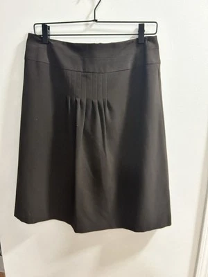 Falda Vintage Signature By Larry Levine Marrón Plisada Acampanada Talla 8 Foto 1 de 3