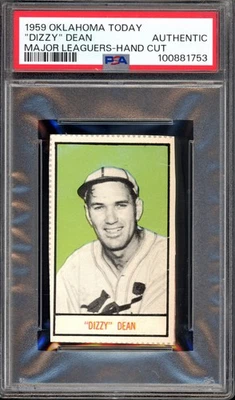 1959 Oklahoma Today DIZZY DEAN PSA Authentic Vintage HOF Baseball Card (1753) - Image 1 of 2