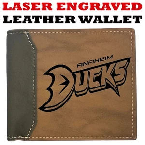 Custom ANAHEIM DUCKS LOGO #5 Wallet - Bifold Leather Wallet - Premium Quality - Bild 1 von 5
