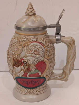 Taza de cerveza artesanal Brasil vintage 1994 Avon Papá Noel Stein Foto 1 de 4