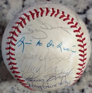 Béisbol firmado por el equipo de los Padres 1983 Tony Gwynn Steve Garvey 28 autos JSA AH LOA - Imagen 1 de 8
