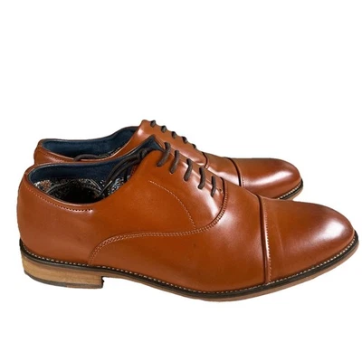 BRUNO MARC NEW YORK Para Hombres Louis 2 Marrón Oxford Zapato de Vestir Talla 10.5 Ancho Foto 1 de 4
