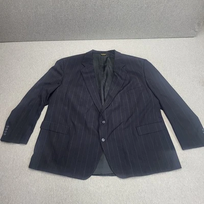 Chaqueta de Golf Abrigo Deportivo Hunter Haig Azul a Rayas Hecha en EE. UU. Ver Alrededor 58R Foto 1 de 4