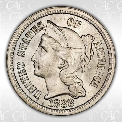 1888 3cN CACG MS 66 - Image 1 of 3