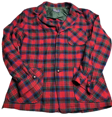 Vintage Pendleton Plaid Smoking Jacket Men's Medium *FLAW* - Image 1 of 4