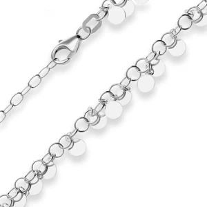 3mm Fantasiekette Silberkette Collier Halskette aus 925 Silber rhodiniert 38cm - Picture 1 of 3
