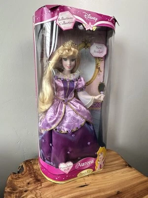 Disney Sleeping Beauty Aurora Porcelain Doll 2006 HTF Rare Near Vintage NIB - Image 1 of 4