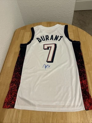 Kevin Durant Houston Rockets Autographed Team USA Jersey JSA Certified - Image 1 of 4