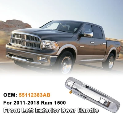 Manija de puerta delantera izquierda con orificios para llave compatible con Ram 1500 2009-2018, Ram 2500 2013-2018 Foto 1 de 4
