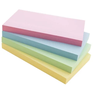 Bazic Stick-On Notes 3"x5" Pastel Colors 100 Sheets Home Office School Messages - Picture 1 of 5