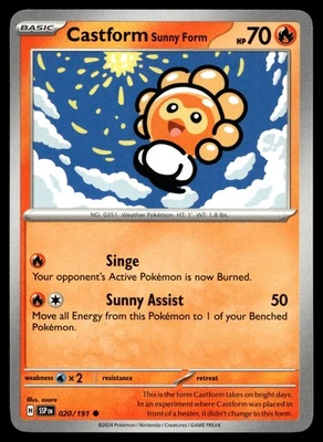 Castform Sunny Form 020/191 SV08: Surging Sparks - Image 1 of 2