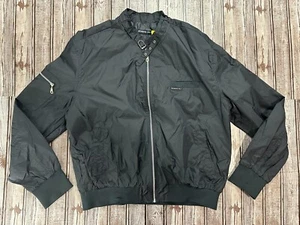 Members Only Bomber Racer Windbreaker Jacket Color navy sz XXL NWT $129 - Picture 1 of 9