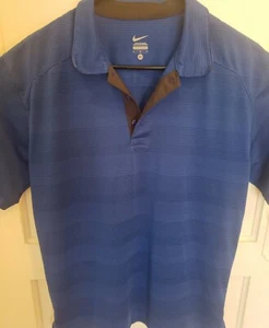 Blaues Nike Golfshirt Kurzarm Medium Polyester - Bild 1 von 3