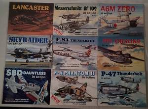 Lot of 9 Squadron/Signal In Action Airplane Books - Bf 109, Zero, SBD, F-4, P-47 - Bild 1 von 5