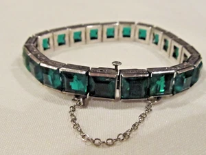 Vintage Art Deco Diamonbar Sterling Bracelet - Picture 1 of 4