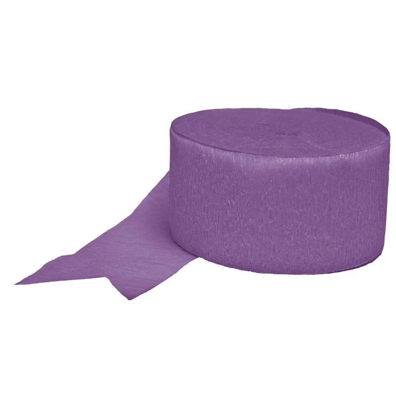 Purple Party Supplies Crepe Paper Streamer Decorations Birthday Girl Princess  - Image 1 of 1