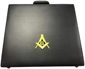 Masonic Regalia MM/WM & Provincial Apron Briefcase – Yellow Square & Compass - Bild 1 von 7