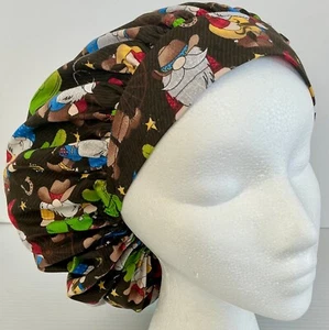 Western Gnome Print Size Medium Medical Bouffant Scrub Cap Surgery Hat - Picture 1 of 4