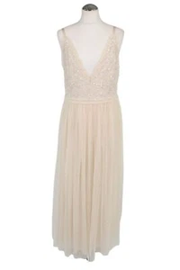 Needle & Thread Damen Kleid Gr. 42 (UK 16) Creme Trägerkleid Dress Brautkleid - Bild 1 von 4