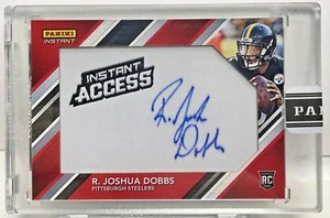 R. Joshua Dobbs 2017 Panini Instant Access Patch RC Autograph Auto /10 STEELERS - Picture 1 of 2