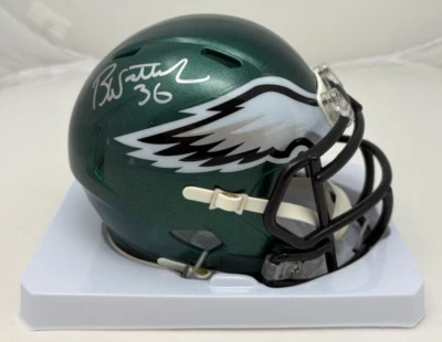 Мини-шлем с автографом Брайана Уэстбрука из Philadelphia Eagles Speed PSA 387 - Изображение 1 из 4