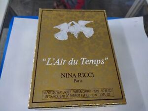 Parfum Vintage Nina Ricci L'air Du Temps SPRAY ATOMISEUR Paris NEUF