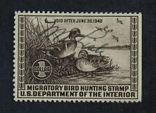 CKStamps: US Federal Duck Stamps Collection Scott#RW6 $1 Used Crease