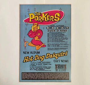 THE PORKERS -Hot Dog Daiquiri 1998 poster REPRODUCTION ska punk ben brown - Foto 1 di 1