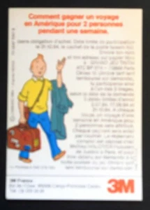 Flyer. TINTIN. publicité pour le concours 3M. 1884. 7 x 10 cm. (CLA20) - Imagen 1 de 1