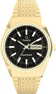 Timex TW2W62500 Q TIMEX FALCON EYE schwarz gold Edelstahl Herren Uhr NEU - Bild 1 von 9
