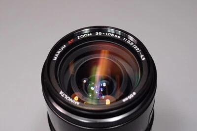 MINOLTA MAXXUMAF ZOOM 35-105mm 3.5-4.5  MACRO ZOOM LENS READ - Image 1 of 3