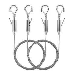 2PCS Picture Hanging Wires 6.6FT Adjustable Wire Picture Hanging Kit Stainles... - Picture 1 of 8
