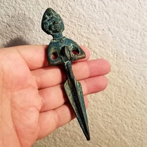 Old Tibetan Buddhism Spirit Ritual Dagger Praying Iron Phurba Kinfe, Tantric Kni - Picture 1 of 7