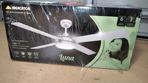 Mercator Luna AC Ceiling Fan with 20w LED Light Brushed Steel FC557134 NO REMOTE - Picture 1 of 3