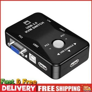 HW1701 2 Ports USB Manual KVM Switch Box 2 in 1 Out 1080P VGA Switcher ~ - Afbeelding 1 van 10