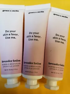 Lot of 3 Grace & Stella Lavender Lotion Calming & Moisturizing 1 fl oz - Picture 1 of 1