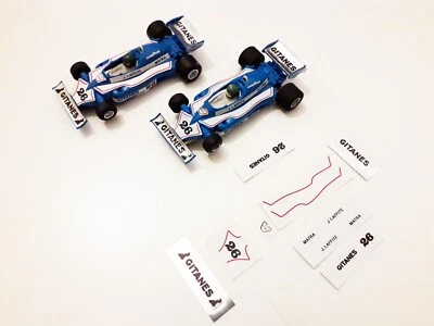 POLISTIL A109 Ligier Gitanes JS9 "Replica" Adesivi RITAGLIATI! Slot Car 1/32 - Immagine 1 di 4