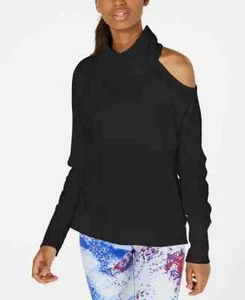 Calvin Klein Performance Mock-Neck Cold-Shoulder Top Black Size Small - Bild 1 von 1