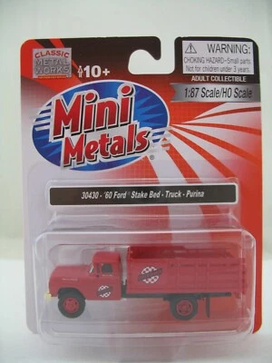 Mini Metals HO Model 30430: 1960 Ford Stake Bed Truck, Purina - Image 1 of 4