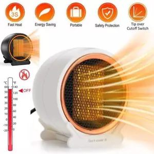 Electric Space Heater Fan Ceramic Fan Heater Fast Heating Low Energy Portable - Picture 1 of 26
