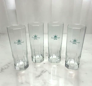 Tangueray Gin Hexagon Hiball Tumbler Glasses Lot of 4 Barware Mancave Set 10oz - Picture 1 of 6