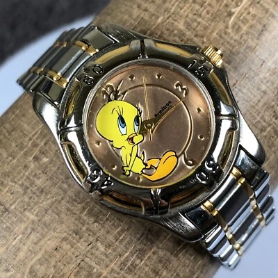 Reloj analógico de cuarzo Armitron AL21 Tweet esfera pájaro dos tonos 28 mm 6 1/2" para mujer Foto 1 de 4