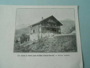 Un Chalet à Saint Jean de Sixt en Haute Savoie 1929 Image Print - Picture 1 of 1