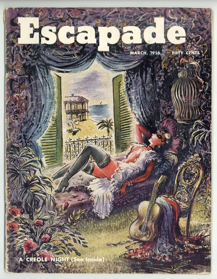 Escapade 1956 Bettie Betty Page, Lili St. Cyr 58pg Vintage Pinup Magazine M35933 Foto 1 de 3